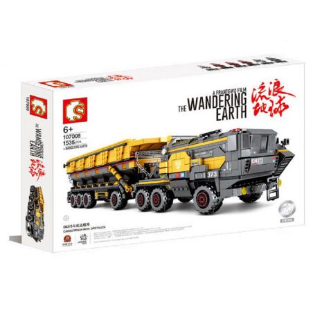 SEMBO 107008 non  XE TẢI KHAI THÁC QUẶNG bộ đồ chơi xếp lắp ráp ghép mô hình The Wandering Earth CARGOTRUCK-IRON ORETRUCK Lưu Lạc Địa Cầu 1535 khối