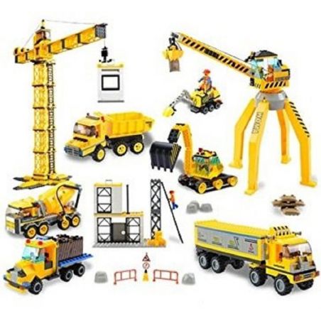 WOMA J5689 5689 Xếp hình kiểu  CITY Construction Machines Các Loại Máy Móc Công Trường Xây Dựng 1451 khối