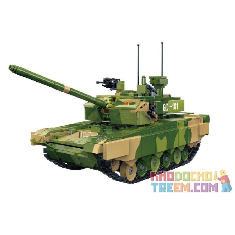 GUDI 6103 non  XE TĂNG CHIẾN ĐẤU 99A tỷ lệ 1:28 bộ đồ chơi xếp lắp ráp ghép mô hình Creator ZTZ-99A MBT Sáng Tạo 1283 khối