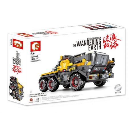 SEMBO 107006 non  XE VẬN CHUYỂN BỌC THÉP bộ đồ chơi xếp lắp ráp ghép mô hình The Wandering Earth CARGOTRUCK-IRON Lưu Lạc Địa Cầu 1445 khối