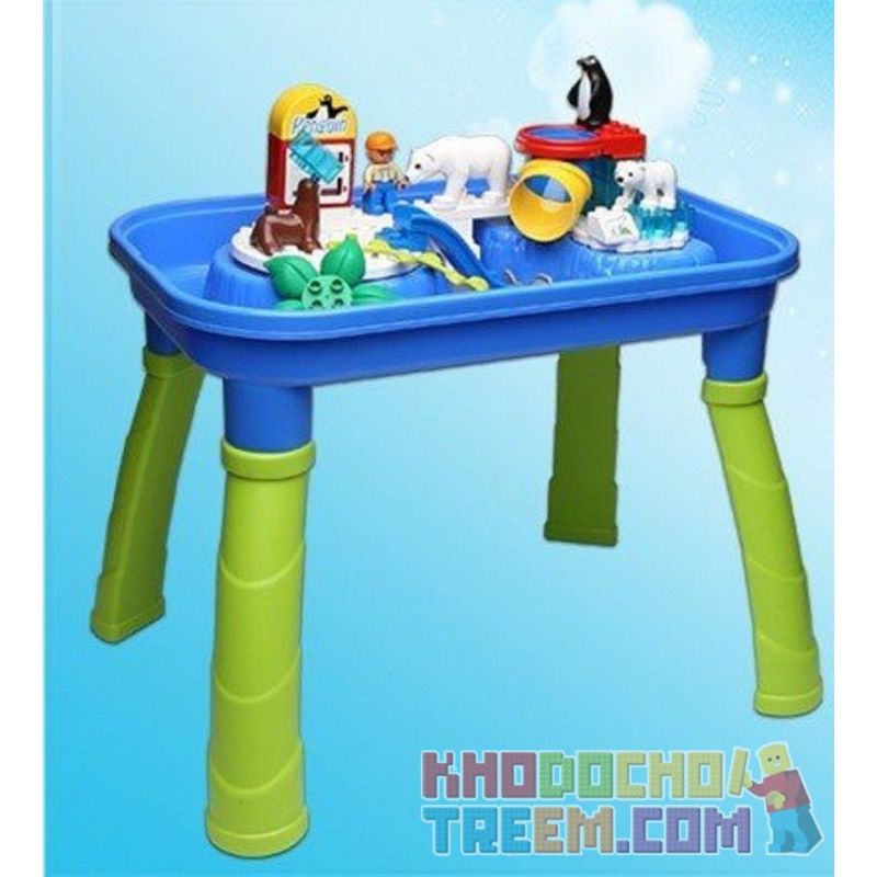 HYSTOYS HONGYUANSHENG AOLEDUOTOYS HG-1475 1475 HG1475 Xếp hình kiểu    Polar Zoo Vườn Thú Bắc Cực Lớn Có Bàn 40 khối