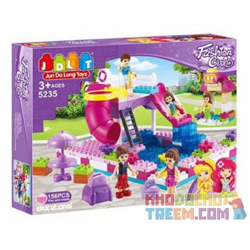 JUN DA LONG TOYS JDLT 5235A Xếp hình kiểu    Water Park Công Viên Nước 156 khối
