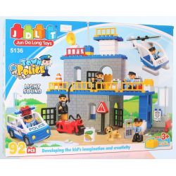 JUN DA LONG TOYS JDLT 5136A Xếp hình kiểu    Defeating Fugitives Đánh Bại Kẻ Đào Tẩu 92 khối