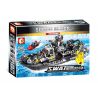 SEMBO 102467 non  TÀU CẢNH SÁT ĐẶC NHIỆM SWAT bộ đồ chơi xếp lắp ráp ghép mô hình Swat Special Force 864 khối