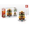 SEMBO WEKKI VIGGI SD6096 6096 SD6097 6097 SD6098 6098 SD6099 6099 non  CỬA HÀNG CHAY VẢI KHU PHỐ TÀU WUSHU. NHÀ CHUANXIANG bộ đồ chơi xếp lắp ráp ghép mô hình Modular Buildings SEMBO BLOCK Mô Hình Nhà Cửa 142 khối