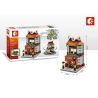 SEMBO WEKKI VIGGI SD6096 6096 SD6097 6097 SD6098 6098 SD6099 6099 non  CỬA HÀNG CHAY VẢI KHU PHỐ TÀU WUSHU. NHÀ CHUANXIANG bộ đồ chơi xếp lắp ráp ghép mô hình Modular Buildings SEMBO BLOCK Mô Hình Nhà Cửa 142 khối