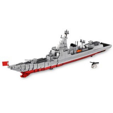 XINGBAO XB-06028 06028 XB06028 non  TÀU CHIẾN PHÓNG TÊN LỬA CỦA HẢI QUÂN TRUNG QUỐC bộ đồ chơi xếp lắp ráp ghép mô hình Military Army TYPE 052D DERSTROYER Quân Sự Bộ Đội 1359 khối
