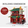 XINGBAO XB-01022 01022 XB01022 non  LỮ QUÁN TRUNG HOA bộ đồ chơi xếp lắp ráp ghép mô hình Chinatown ROADHOUSE Khu Phố Tàu 3046 khối