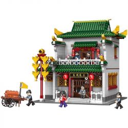 XINGBAO XB-01023 01023 XB01023 non  TIỆM CẦM ĐỒ TRUNG HOA bộ đồ chơi xếp lắp ráp ghép mô hình Chinatown BANKS Khu Phố Tàu 2955 khối