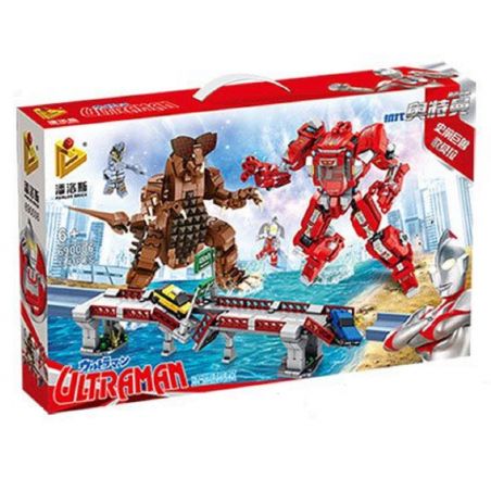 PanlosBrick 690006 Panlos Brick 690006 non  CUỘC CHIẾN ĐẤU THẾ HỆ ĐẦU TIÊN CỦA VỆ BINH VŨ TRỤ SIÊU NHÂN ĐIỆN QUANG VỚI QUÁI VẬT GOMORA bộ đồ chơi xếp lắp ráp ghép mô hình Ultraman 1141 khối