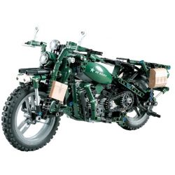DOUBLEE CADA C51022 51022 non  XE MÁY QUÂN SỰ HARLEY bộ đồ chơi xếp lắp ráp ghép mô hình  WORLD WAR II MOTORCYCLE Kỹ Thuật Công Nghệ Cao Mô Hình Phương Tiện 550 khối