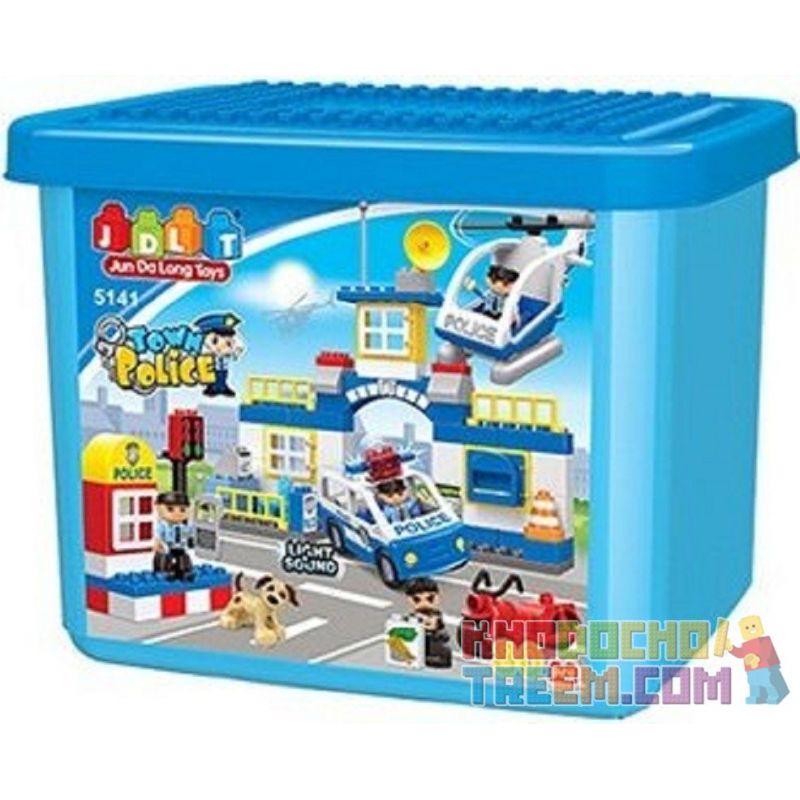 JUN DA LONG TOYS JDLT 5141A Xếp hình kiểu    Polices Arresting Robber Đội Bắt Cướp 80 khối