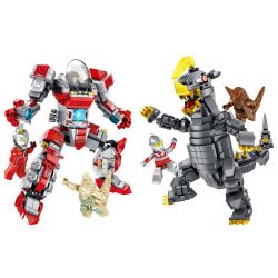 PanlosBrick 690004A 690004B 690004 Panlos Brick 690004A 690004B 690004 non  SIÊU NHÂN ĐIỆN QUANG bộ đồ chơi xếp lắp ráp ghép mô hình Ultraman Vệ Binh Vũ Trụ Siêu Nhân Điện Quang 970 khối