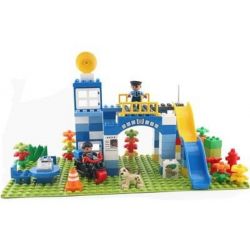HYSTOYS HONGYUANSHENG AOLEDUOTOYS GM-5034 5034 GM5034 Xếp hình kiểu    Super Police Trụ Sở Cảnh Sát 100 khối