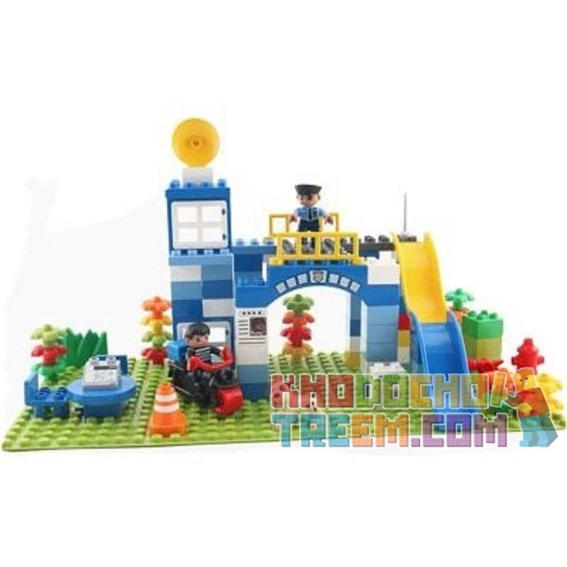 HYSTOYS HONGYUANSHENG AOLEDUOTOYS GM-5034 5034 GM5034 Xếp hình kiểu    Super Police Trụ Sở Cảnh Sát 100 khối