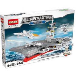 HSANHE 6449 Xếp hình kiểu  MILITARY ARMY Aircraft Carrier Tàu Sân Bay 921 khối