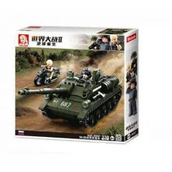 SLUBAN M38-B0687 B0687 0687 M38B0687 38-B0687 non  XE TĂNG SU 65 bộ đồ chơi xếp lắp ráp ghép mô hình World War Ii SU-85 TANK DESTROYER Chiến Tranh Thế Giới Thứ 2 338 khối