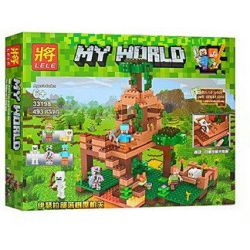 LELE 33198 non  THẾ GIỚI SINH TỒN bộ đồ chơi xếp lắp ráp ghép mô hình Minecraft MY WORLD Game Xây Dựng 493 khối