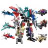 Enlighten 1412 Qman 1412 non  NGƯỜI MÁY BIẾN HÌNH 6 TRONG 1 bộ đồ chơi xếp lắp ráp ghép mô hình Transformers CREATIVE MASTER Robot Đại Chiến Người Máy Biến Hình 498 khối