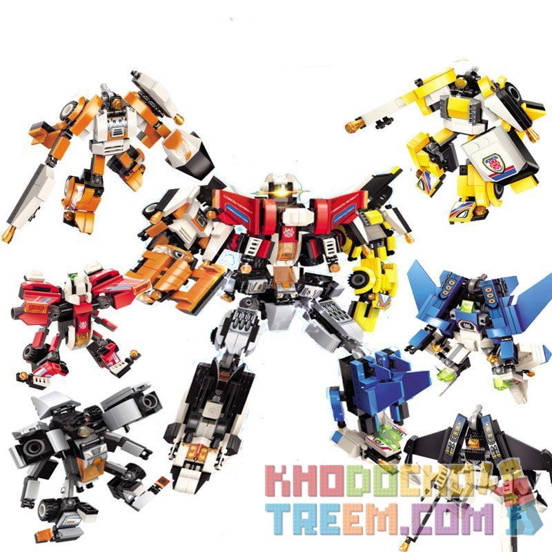 Enlighten 3102 Qman 3102 non  6 NGƯỜI MÁY BIẾN HÌNH HỢP THỂ bộ đồ chơi xếp lắp ráp ghép mô hình Speed Champions Racing Cars FISSION ROBOT Đua Xe Công Thức 891 khối