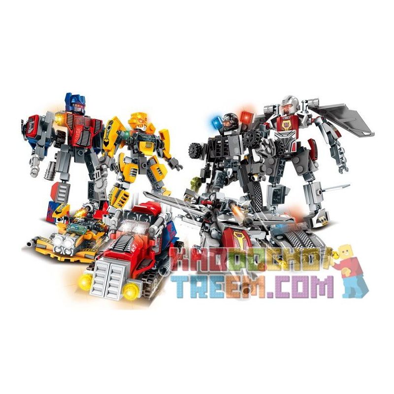 SHENG YUAN SY SY1275 1275 SY1275A 1275A SY1275B 1275B SY1275C 1275C SY1275D 1275D non  NGƯỜI MÁY BIẾN HÌNH GỒM OPTIMUS PRIME MEGATRON BUMBLEBEE BARRICADE bộ đồ chơi xếp lắp ráp ghép mô hình Transformers Robot Đại Chiến Người Máy Biến Hình 352 khối