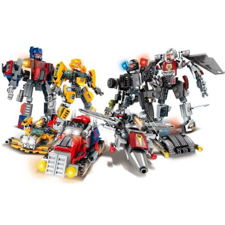 SHENG YUAN SY SY1275 1275 SY1275A 1275A SY1275B 1275B SY1275C 1275C SY1275D 1275D non  NGƯỜI MÁY BIẾN HÌNH GỒM OPTIMUS PRIME MEGATRON BUMBLEBEE BARRICADE bộ đồ chơi xếp lắp ráp ghép mô hình Transformers Robot Đại Chiến Người Máy Biến Hình 352 khối