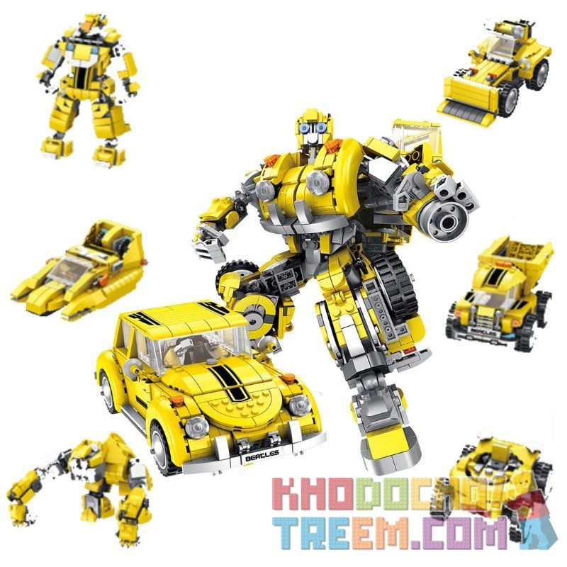 PanlosBrick 621019 Panlos Brick 621019 non  ROBOT BIẾN HÌNH BUMBLEBEE 8 TRONG 1 bộ đồ chơi xếp lắp ráp ghép mô hình Transformers ROBOT 8IN1 Robot Đại Chiến Người Máy Biến Hình 1033 khối