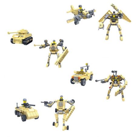 Kazi KY98111 98111 non  NGƯỜI MÁY BIẾN HÌNH THÀNH BAY XE TĂNG VÀ BỌC THÉP bộ đồ chơi xếp lắp ráp ghép mô hình Military Army Quân Sự Bộ Đội 518 khối