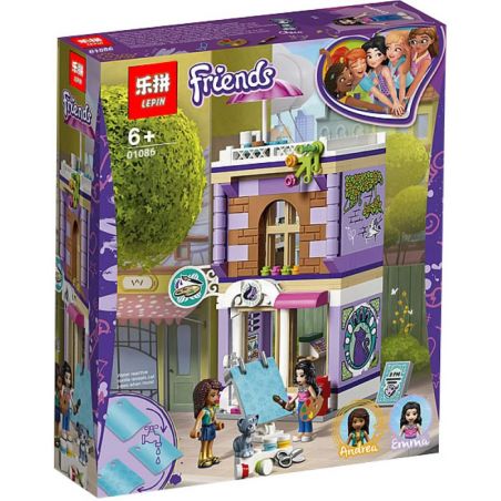 NOT  EMMA'S ART STUDIO 41365 LARI 11200 LEPIN 01086 xếp lắp ráp ghép mô hình XƯỞNG VẼ CỦA EMMA NGHỆ THUẬT  Các Bạn Gái 235 khối