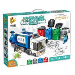 PanlosBrick 660002 Panlos Brick 660002 non  XE TẢI PHÂN LOẠI RÁC BẢO VỆ MÔI TRƯỜNG bộ đồ chơi xếp lắp ráp ghép mô hình City Thành Phố 620 khối