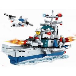 LE DI PIN 18002 Xếp hình kiểu  CREATOR 3 IN 1 Six-in-one Destroyer Chiến Hạm 6 Trong 1 497 khối