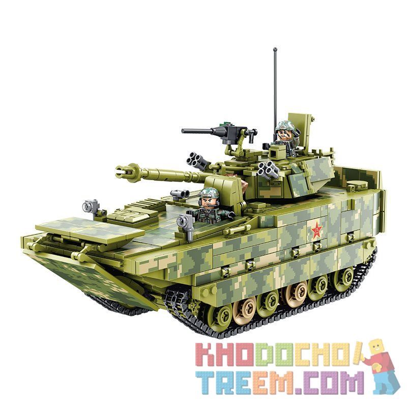 PanlosBrick 632007 Panlos Brick 632007 non  XE THIẾT GIÁP ĐỔ BỘ bộ đồ chơi xếp lắp ráp ghép mô hình Creator AMPHIBIOUS INFANTRY FIGHTING VEHICLE Sáng Tạo 1285 khối