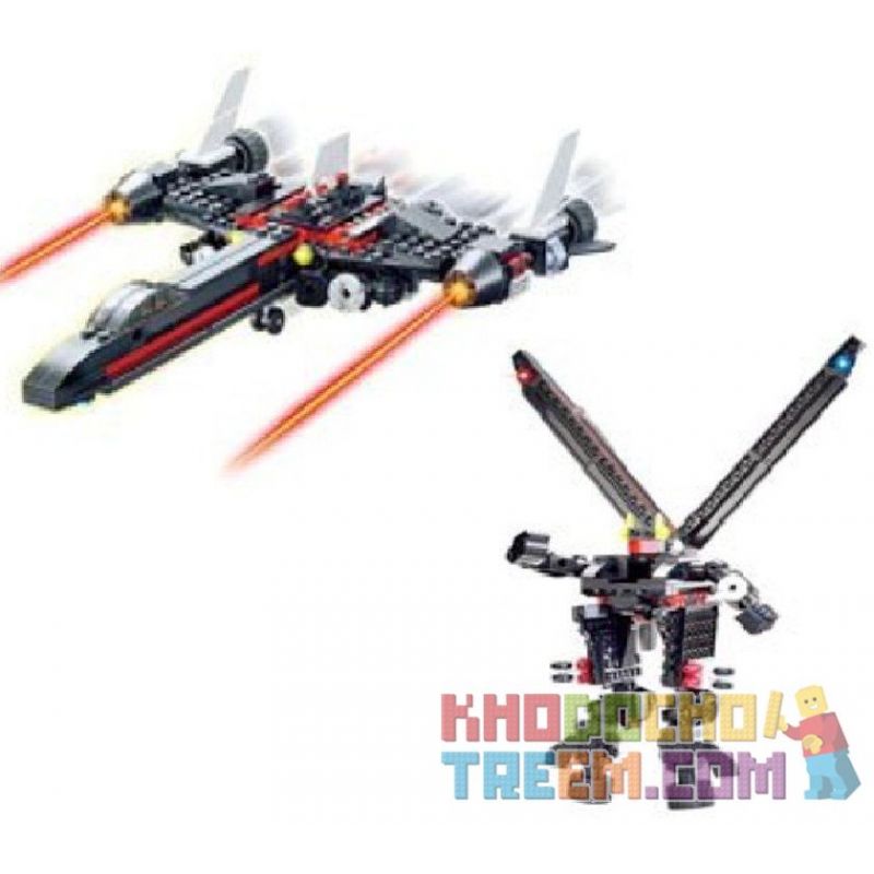 Kazi KY8021 8021 Xếp hình kiểu  TRANSFORMERS Robot Transform Spaceship Robot Biến Hình Phi Thuyền 246 khối