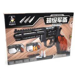 AUSINI 22511 non  SÚNG LỤC CÔN XOAY bộ đồ chơi xếp lắp ráp ghép mô hình Gun TOP GUN DISMOUNTING SERIES MAGNUM REVOLVER 300 khối
