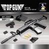 AUSINI 22607 non  SÚNG TRƯỜNG M16 bộ đồ chơi xếp lắp ráp ghép mô hình Gun TOP GUN DISMOUNTING SERIES M16 ASSAULT RIFLE 524 khối