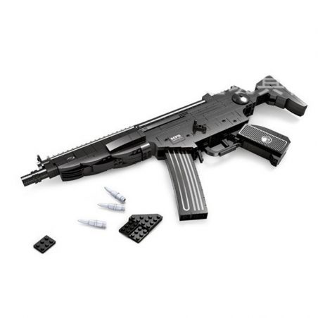 AUSINI 22705 Xếp hình kiểu  BLOCK GUN Submachine Gun MP5 Súng Tiểu Liên MP5 597 khối