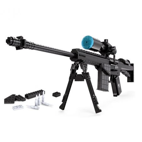 AUSINI 22707 Xếp hình kiểu  BLOCK GUN M107 Sniper Rifle Súng Ngắm Bắn Tỉa M107 527 khối