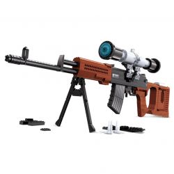 AUSINI 22803 Xếp hình kiểu  BLOCK GUN Sniper Rifle SVD Súng Ngắm Bắn Tỉa SVD 712 khối