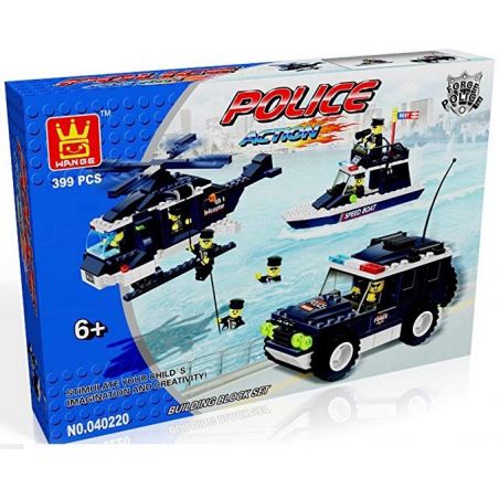 WANGE 040220 Xếp hình kiểu  POLICE Marine Police Force Đội Tuần Tra Vùng Biển 399 khối