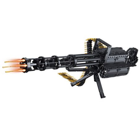 QIZHILE 86001 non  SIÊU SÚNG MÁY ĐỘNG CƠ PIN SẠC bộ đồ chơi xếp lắp ráp ghép mô hình  GATING GUN Kỹ Thuật Công Nghệ Cao Mô Hình Phương Tiện 1422 khối