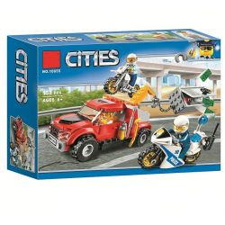 NOT  TOW TRUCK TROUBLE 60137 Bela 10655 Lari 10655 xếp lắp ráp ghép mô hình ĐUỔI BẮT KẺ TRỘM XE TẢI SỰ CỐ KÉO City Thành Phố 144 khối