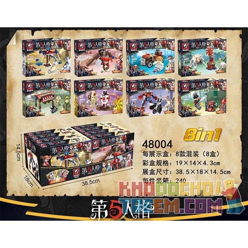 TIGER 48004 non  NHÀ MÁY CƠ KHÍ bộ đồ chơi xếp lắp ráp ghép mô hình Identity V Tính Cách Thứ 5