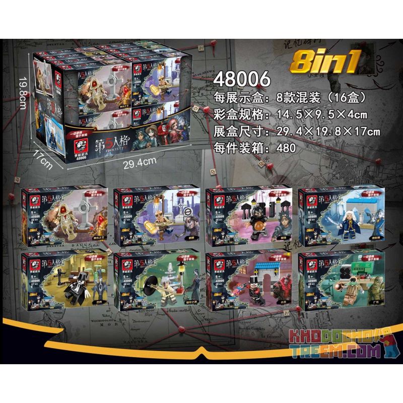 TIGER 48006 non  NHỮNG KẺ ĐI SĂN TRONG IDENTITY V bộ đồ chơi xếp lắp ráp ghép mô hình Tính Cách Thứ 5