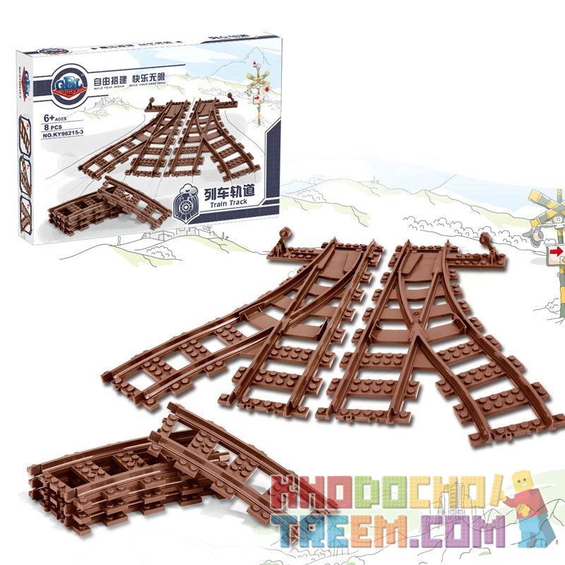 NOT  SWITCHING TRACKS 4531 Kazi KY98215-1 98215-1 Enlighten Qman 640 ZHEGAO QL0315 0315 xếp lắp ráp ghép mô hình CẦN DỊCH CHUYỂN BÀI HÁT ĐIỂM THỦ CÔNG VỚI ĐƯỜNG Trains Tàu Hỏa 8 khối