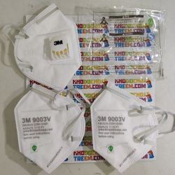 Khẩu trang trẻ em 3M 9003V KN90 lọc hơn 90% bụi siêu mịn PM2.5 có van thở