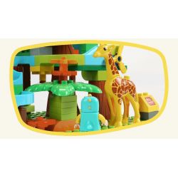 FEELO 1608 Xếp hình kiểu    Large Beads Slide On Tree House Ống Trượt Hạt Lớn Trên Nhà Cây 200 khối