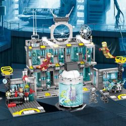 SHENG YUAN SY SY1187 1187 non  CĂN CỨ CỦA IRON MAN bộ đồ chơi xếp lắp ráp ghép mô hình Super Heroes HEROES ASSEMBLE Siêu Nhân Anh Hùng 1325 khối