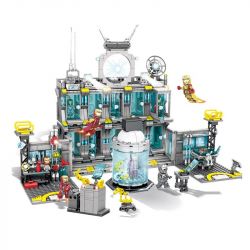 SHENG YUAN SY SY1187 1187 non  CĂN CỨ CỦA IRON MAN bộ đồ chơi xếp lắp ráp ghép mô hình Super Heroes HEROES ASSEMBLE Siêu Nhân Anh Hùng 1325 khối
