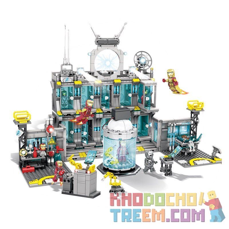 SHENG YUAN SY SY1187 1187 non  CĂN CỨ CỦA IRON MAN bộ đồ chơi xếp lắp ráp ghép mô hình Super Heroes HEROES ASSEMBLE Siêu Nhân Anh Hùng 1325 khối