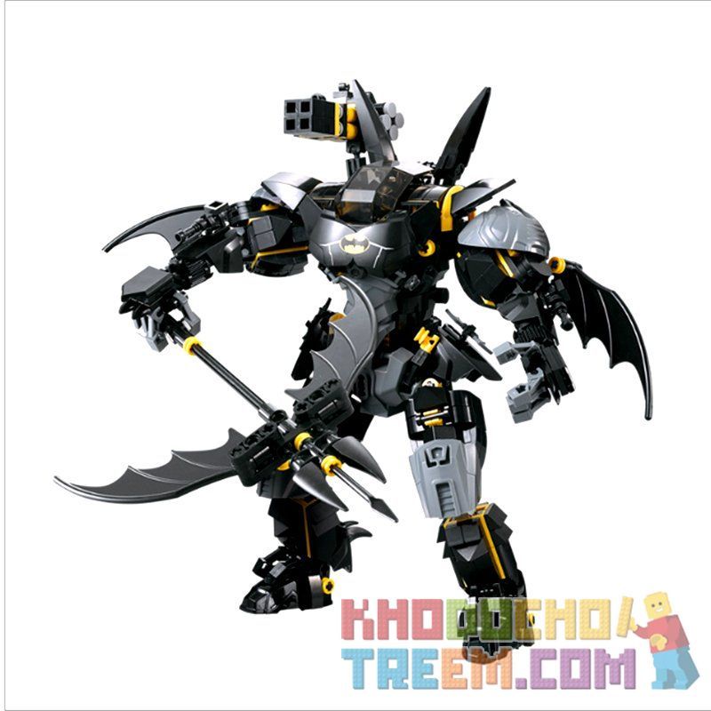 BRICK ELEMENT 19003 JISI 7143 non  NGƯỜI MÁY CỦA DƠI bộ đồ chơi xếp lắp ráp ghép mô hình Super Heroes SUPER HEROES BAT MECH Siêu Nhân Anh Hùng 1181 khối
